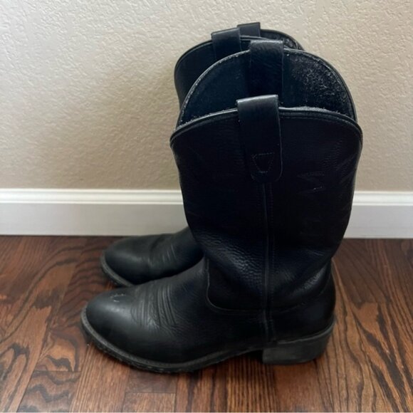 Double H Boot Company Men Western Cowboy Black Leather - Picture 2 of 6